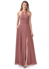 Load image into Gallery viewer, Reese Natural Waist A-Line/Princess Spaghetti Staps Sleeveless Floor Length Bridesmaid Dresses