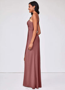 Meghan Spaghetti Staps Sleeveless Natural Waist Floor Length A-Line/Princess Bridesmaid Dresses