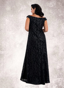 Amber A-Line Off the Shoulder Lace Floor-Length Dress P0019854