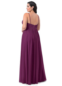 Norma Floor Length Natural Waist V-Neck A-Line/Princess Velvet Short Sleeves Bridesmaid Dresses