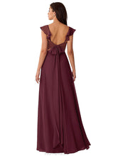 Load image into Gallery viewer, Destiny Floor Length Natural Waist Sleeveless A-Line/Princess V-Neck Bridesmaid Dresses