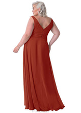 Load image into Gallery viewer, Mariana Natural Waist A-Line/Princess V-Neck Floor Length Sleeveless Bridesmaid Dresses