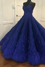 Load image into Gallery viewer, Princess Ball Gown Royal Blue Sweetheart Beads Sweet 16 Quinceanera Dresses SJS15588