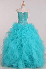 Load image into Gallery viewer, Sweetheart Ball Gown Quinceanera Dresses With Beading Floor Length