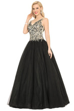 Load image into Gallery viewer, New Arrival Quinceanera Dresses V Neck Tulle With Beading&amp;Appliques